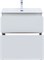 AQUANET Тумба с раковиной Вега 70 (Flat) напольная 2 ящ. цв. белый глянец AQUANET-345381