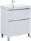 AQUANET Тумба с раковиной Вега 70 (Ирис) напольная 2 ящ. цв. белый глянец AQUANET-345376