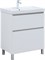AQUANET Тумба с раковиной Вега 70 (Ирис) напольная 2 ящ. цв. белый глянец AQUANET-345376