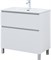 AQUANET Тумба с раковиной Вега 80 (Flat) напольная 2 ящ. цв. белый глянец AQUANET-345382