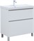 AQUANET Тумба с раковиной Вега 80 (Ирис) напольная 2 ящ. цв. белый глянец AQUANET-345377