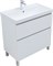 AQUANET Тумба с раковиной Вега 80 (Ирис) напольная 2 ящ. цв. белый глянец AQUANET-345377