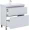 AQUANET Тумба с раковиной Вега 80 (Ирис) напольная 2 ящ. цв. белый глянец AQUANET-345377