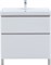 AQUANET Тумба с раковиной Вега 80 (Ирис) напольная 2 ящ. цв. белый глянец AQUANET-345377