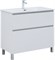 AQUANET Тумба с раковиной Вега 90 (Flat) напольная 2 ящ. цв. белый глянец AQUANET-345383