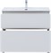 AQUANET Тумба с раковиной Вега 90 (Flat) напольная 2 ящ. цв. белый глянец AQUANET-345383