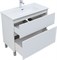 AQUANET Тумба с раковиной Вега 90 (Flat) напольная 2 ящ. цв. белый глянец AQUANET-345383