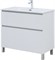 AQUANET Тумба с раковиной Вега 90 (Flat) напольная 2 ящ. цв. белый глянец AQUANET-345383