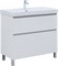 AQUANET Тумба с раковиной Вега 90 (Ирис) напольная 2 ящ. цв. белый глянец AQUANET-345378