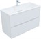AQUANET Тумба с раковиной Джейн 100 цв.белый матовый (раковина Фортуна) AQUANET-332527