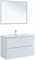 AQUANET Тумба с раковиной Джейн 100 цв.белый матовый (раковина Фортуна) AQUANET-332527