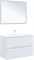 AQUANET Тумба с раковиной Джейн 100 цв.белый матовый (раковина Фортуна) AQUANET-332527