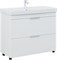 AQUANET Тумба с раковиной Ирис new 100 напольная 2 ящ. цв.белый глянец AQUANET-342096