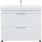 AQUANET Тумба с раковиной Ирис new 100 напольная 2 ящ. цв.белый глянец AQUANET-342096