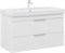 AQUANET Тумба с раковиной Ирис new 100 подвесная 2 ящ. цв. белый глянец AQUANET-342095