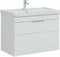 AQUANET Тумба с раковиной Ирис new 80 подвесная 1 ящ. 2 фасада цв.белый глянец AQUANET-312430