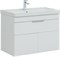 AQUANET Тумба с раковиной Ирис new 80 подвесная 1 ящ. 2 фасада цв.белый глянец AQUANET-312430