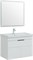 AQUANET Тумба с раковиной Ирис new 80 подвесная 1 ящ. 2 фасада цв.белый глянец AQUANET-312430