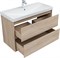 AQUANET Тумба с раковиной Милан (Flash) 100 цв. дуб светлый AQUANET-340339