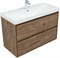 AQUANET Тумба с раковиной Милан 100 цв. дуб рустикальный AQUANET-340165