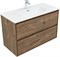 AQUANET Тумба с раковиной Милан 100 цв. дуб рустикальный AQUANET-340165