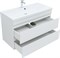 AQUANET Тумба с раковиной Нота new 100 цв.белый глянец AQUANET-335873