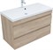 AQUANET Тумба с раковиной Нота new 100 цв.дуб светлый AQUANET-335883