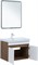 AQUANET Тумба с раковиной Оптима 70 цв. дуб рустикальный/белый сатин AQUANET-345356
