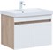 AQUANET Тумба с раковиной Оптима 80 цв. дуб светлый/белый сатин AQUANET-345362