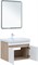 AQUANET Тумба с раковиной Оптима 80 цв. дуб светлый/белый сатин AQUANET-345362