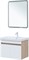 AQUANET Тумба с раковиной Оптима 80 цв. дуб светлый/белый сатин AQUANET-345362