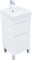 AQUANET Тумба с раковиной Слим 40 напольная 2 ящ. цв.белый сатин AQUANET-348174