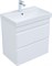 AQUANET Тумба с раковиной Слим 60 2 ящ. цв.белый сатин AQUANET-348177