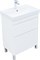 AQUANET Тумба с раковиной Слим 60 напольная 2 ящ. цв.белый сатин AQUANET-348178
