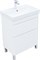 AQUANET Тумба с раковиной Слим 60 напольная 2 ящ. цв.белый сатин AQUANET-348178