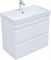 AQUANET Тумба с раковиной Слим 70 2 ящ. цв.белый сатин AQUANET-348179