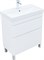 AQUANET Тумба с раковиной Слим 70 напольная 2 ящ. цв.белый сатин AQUANET-348180