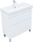 AQUANET Тумба с раковиной Слим 80 напольная 2 ящ. цв.белый сатин AQUANET-348182
