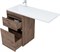 AQUANET Тумба с раковиной Токио 110 L напольная 2 ящика, цв. дуб веллингтон AQUANET-335585