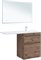 AQUANET Тумба с раковиной Токио 130 R напольная 2 ящика, цв. дуб веллингтон AQUANET-335590