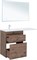 AQUANET Тумба с раковиной Токио 130 R напольная 2 ящика, цв. дуб веллингтон AQUANET-335590