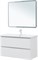 AQUANET Тумба с раковиной Эмбер 105 2 ящ. цв.белый матовый (раковина Urban) AQUANET-332498