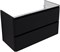 AQUANET Тумба с раковиной Эмбер 105 2 ящ. цв.черный матовый (раковина Luxury) AQUANET-332491