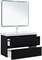 AQUANET Тумба с раковиной Эмбер 105 2 ящ. цв.черный матовый (раковина Luxury) AQUANET-332491