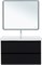 AQUANET Тумба с раковиной Эмбер 105 2 ящ. цв.черный матовый (раковина Luxury) AQUANET-332491