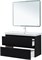 AQUANET Тумба с раковиной Эмбер 105 2 ящ. цв.черный матовый (раковина Luxury) AQUANET-332491