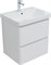AQUANET Тумба с раковиной Эмбер 60 2 ящ. цв.белый матовый (раковина Luxury) AQUANET-332494
