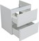 AQUANET Тумба с раковиной Эмбер 60 2 ящ. цв.белый матовый (раковина Luxury) AQUANET-332494