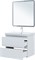 AQUANET Тумба с раковиной Эмбер 80 2 ящ. цв.белый матовый (раковина Luxury) AQUANET-332492