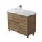 AQUANET Тумба под раковину Nova Lite 2.0 100 напольная, дуб рустикальный, левая AQUANET-346348